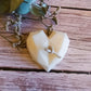 Cuore geometrico in cera d'api